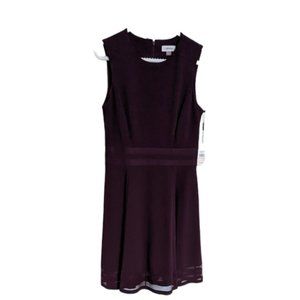 Calvin Klein Fit & Flare Purple Dress 10